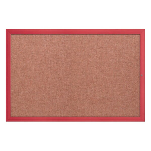 Slim Enclosed Corkboard, 24"x36", Black Alum Frame/Rubber